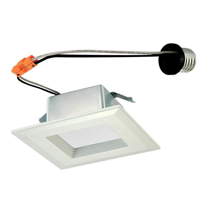 10 Watt (60 Watt Equivalent) 4-Inch Square Recessed LED Downlight Dimmable Light Bulb ENERGY STAR