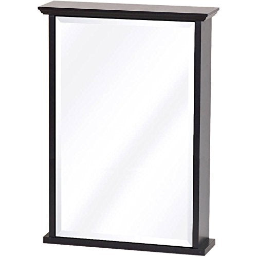 Espresso Medicine Cabinet with Decorative Pediment