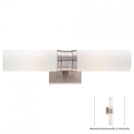 2 Light Wall Sconce Brushed Nickel
