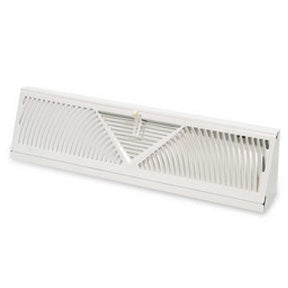 18" long, Baseboard Diffuser, White