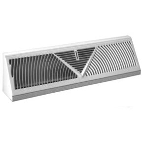 18" long. White - Baseboard Return