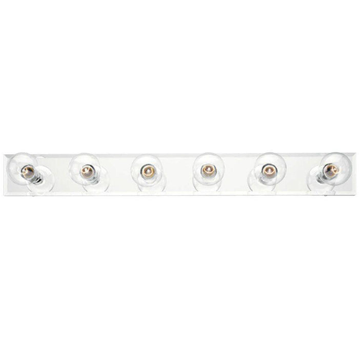 6 Light Bath Bar, Chrome Finish
