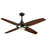 Bocca 52-Inch Plywood Four-Blade Indoor LED Ceiling Fan