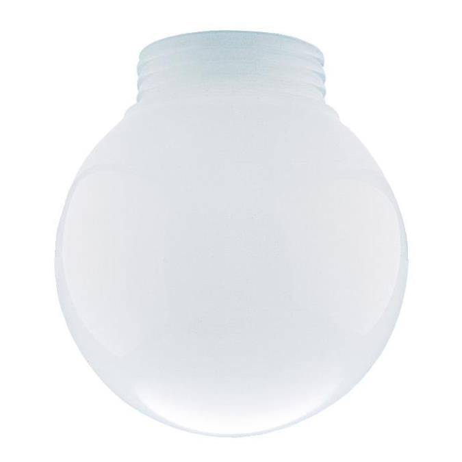 3-1/4-Inch White Glass Threaded Neck Globe 6-Pack