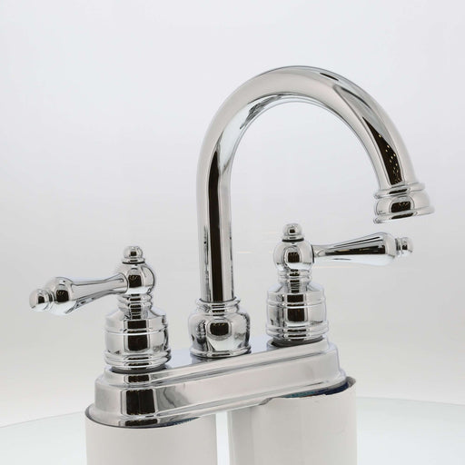 Two Handle High Spout Teapot Bath Faucet Chrome