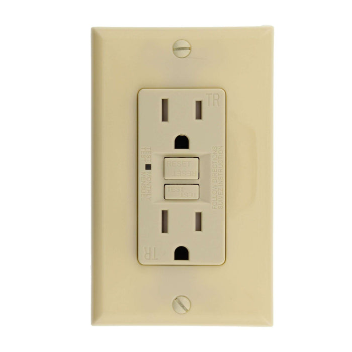 GFCI 15 AMP Ivory