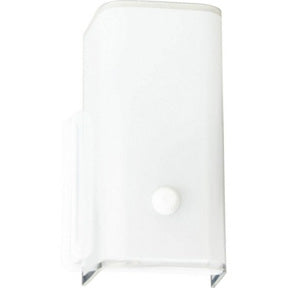 One Light White Glass Bath Fixture