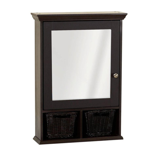 Espresso Medicine Cabinet with Baskets