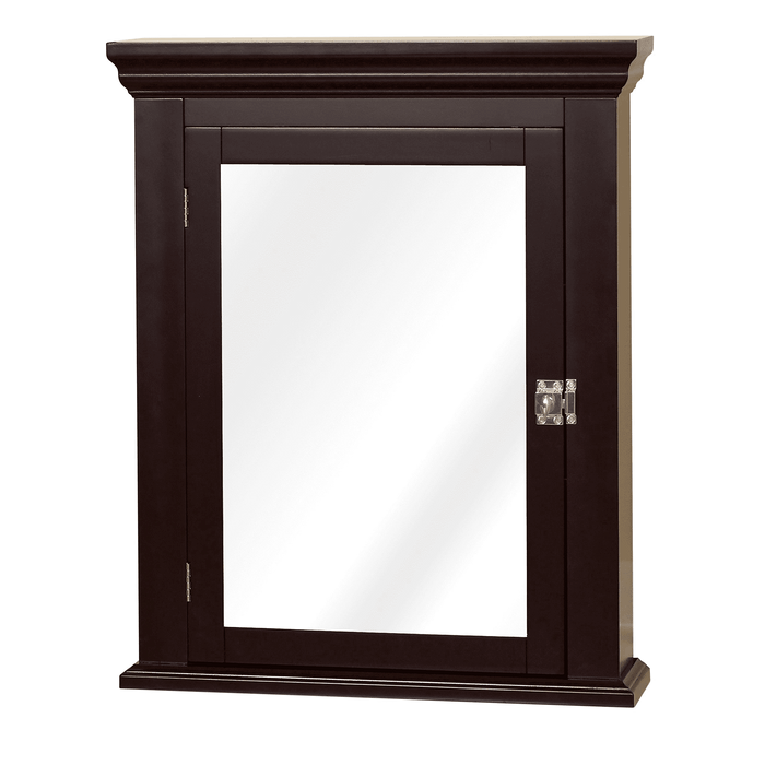 Espresso Crown Pediment Medicine Cabinet