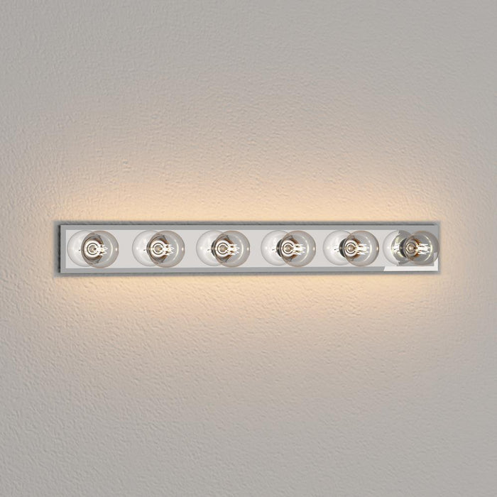 6 Light Bath Bar, Chrome Finish