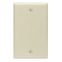 1-Gang Box Mount Standard Blank Plastic Wallplate Ivory