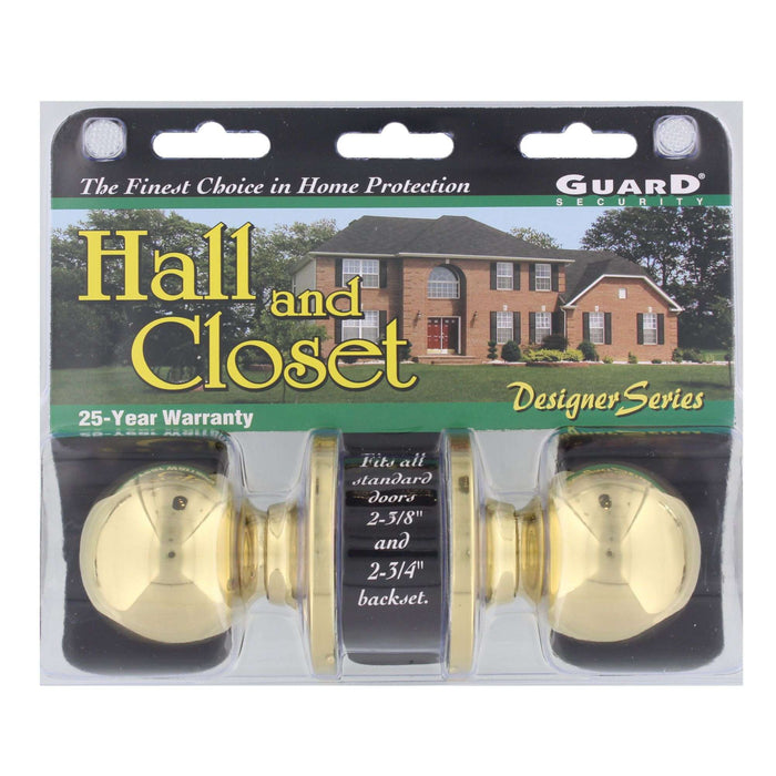 Guard Security Passage Lockset Polish Brass