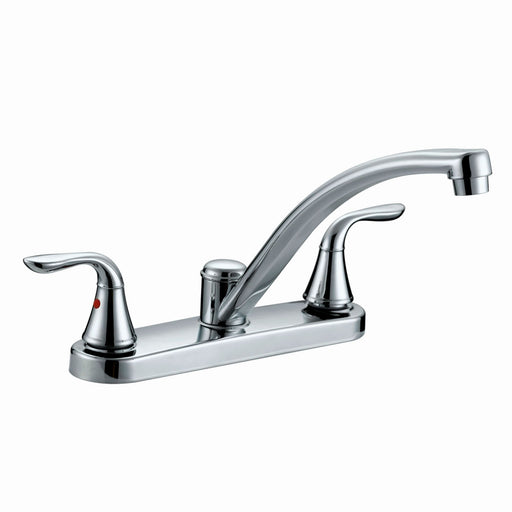 Two Handle Kitchen Faucet Satin Nickel Chrome Plated