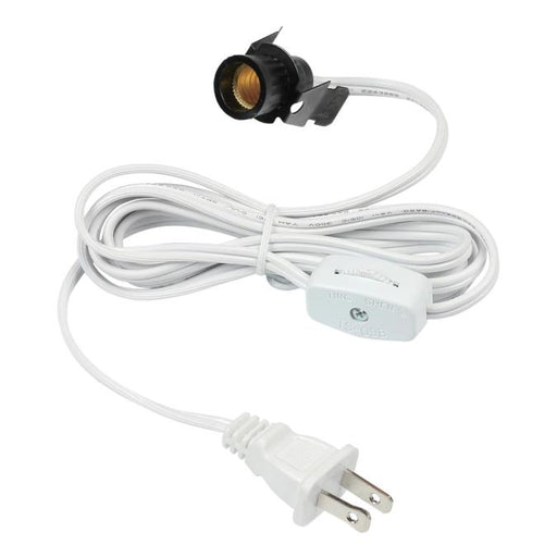 6' Cord Set with Snap-In Pigtail Candelabra-Base Socket and Cord Switch