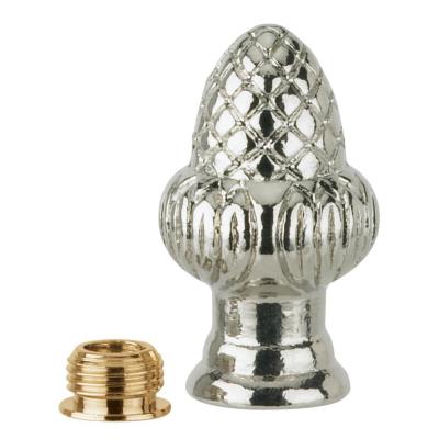 Acorn Knob Lamp Finial, Nickel Finish
