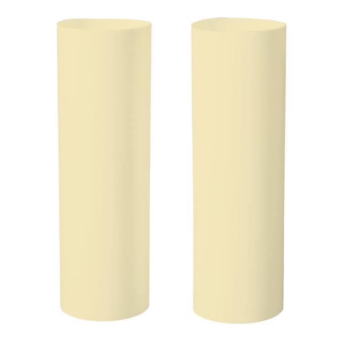 Two Ivory 4" Candle Socket Covers