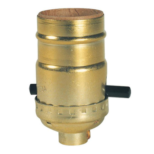 2-13/16" Brass Finish Push-Through Socket with Set Screw