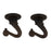 Two 1-1/2" Oil Rubbed Bronze Finish Swag Hooks
