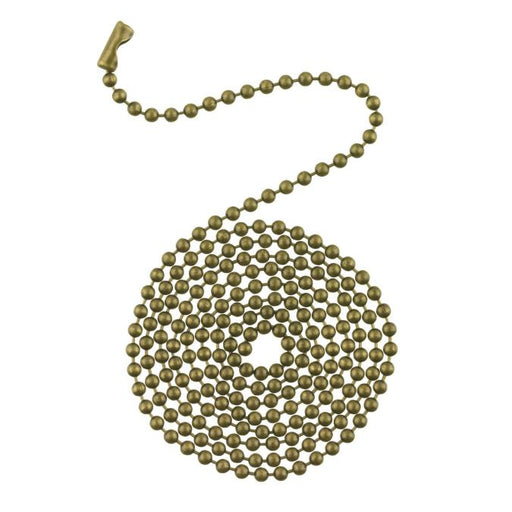 3' Antique Brass Beaded Chain with Connector