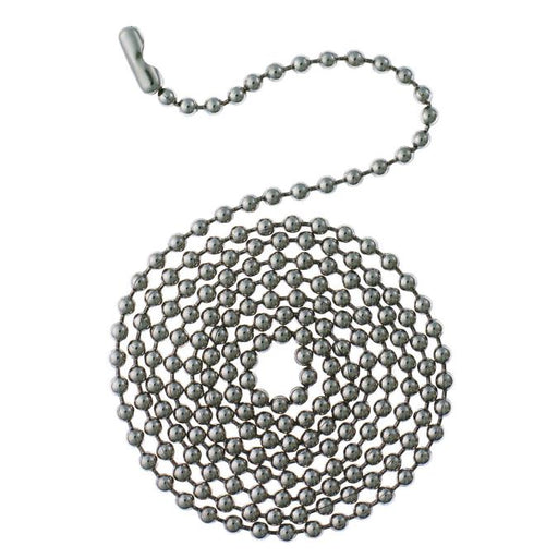 12' Chrome Beaded Chain with Connector