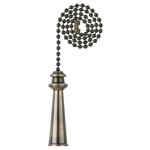 Antique Brass Finish Trophy Pull Chain