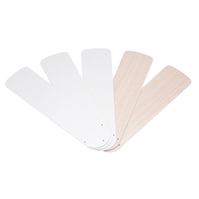52-Inch White/Bleached Oak Replacement Fan Blades