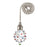 White Swirl and Multi-Color Dotted Glass Sphere Pull Chain