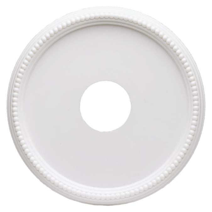 15-3/4-Inch Round Beaded Ceiling Molded Plastic Medallion