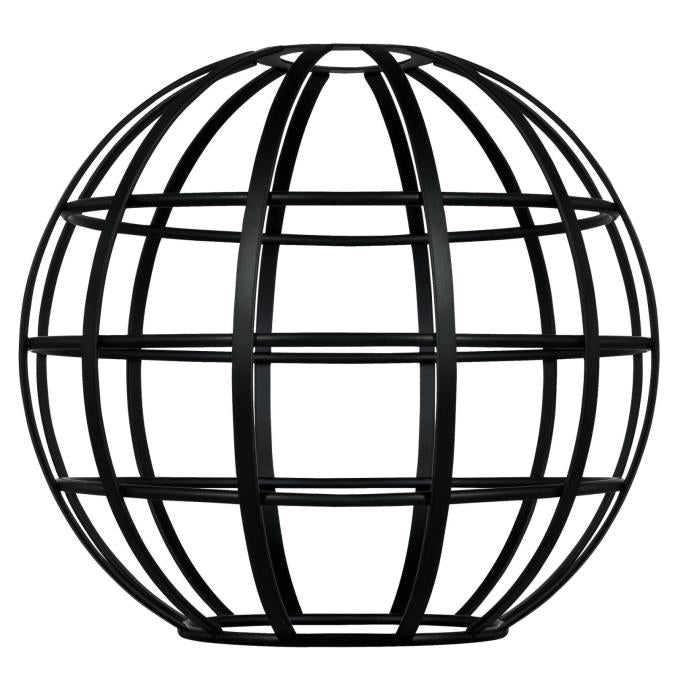 2-1/4-Inch Matte Black Globe Cage Shade