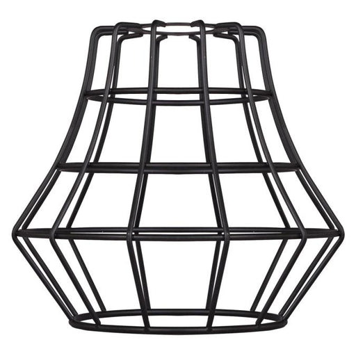 2-1/4-Inch Matte Black Angled Bell Cage Shade