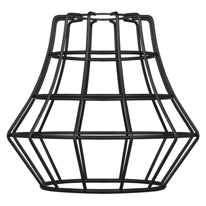 2-1/4-Inch Matte Black Angled Bell Cage Shade