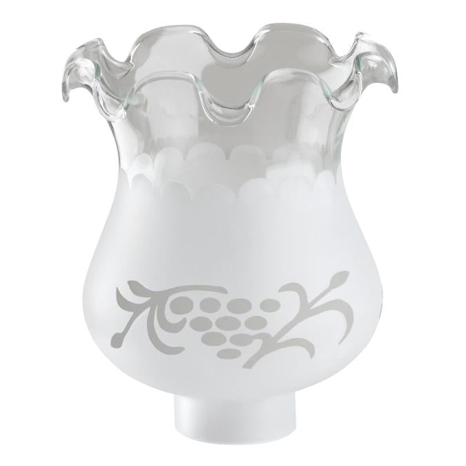 1-5/8-Inch Handblown Frosted Etched Glass Shade