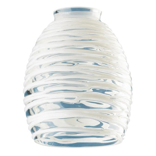 2-1/4-Inch Clear with White Rope Glass Shade