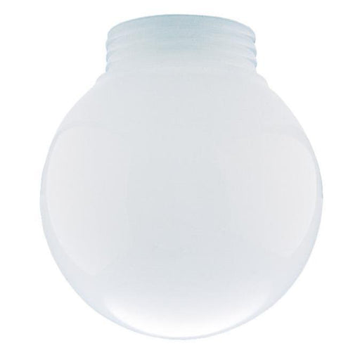 3-1/4-Inch White Glass Threaded Neck Globe