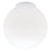 4-Inch Handblown Gloss White Glass Globe