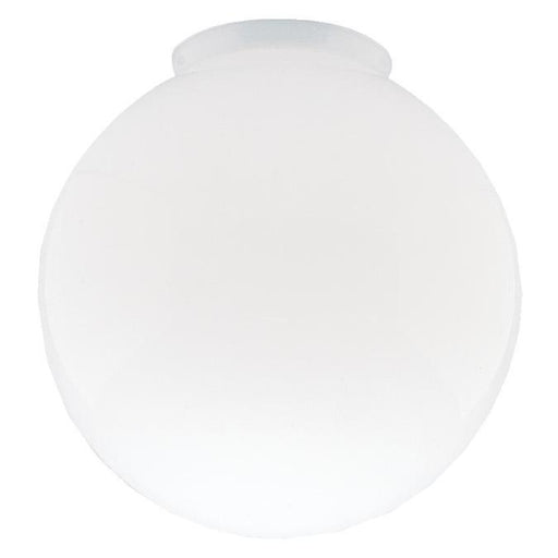 4-Inch Handblown Gloss White Glass Globe