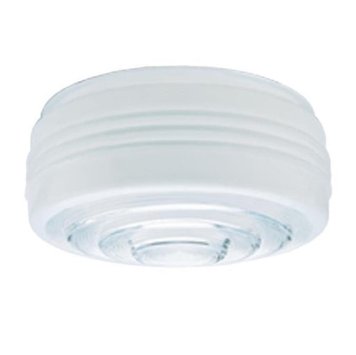 10-Inch White and Clear Glass Drum Shade