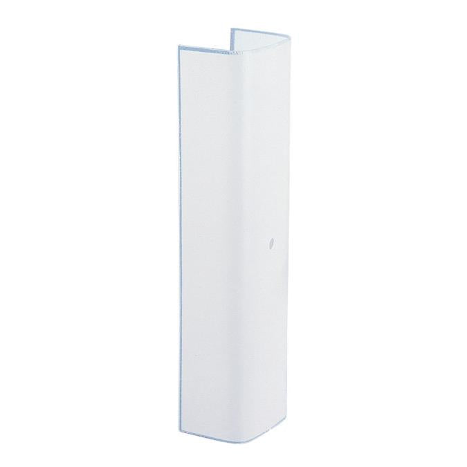 15-Inch White Channel Glass