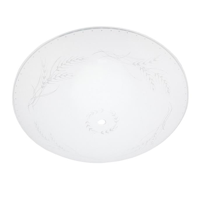 13-Inch Clear Wheat Design on White Glass Diffuser