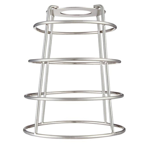 2-1/4-Inch Brushed Nickel Industrial Cage Neckless Metal Shade