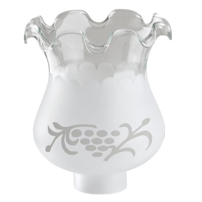 1-5/8-Inch Handblown Frosted Etched Glass Shade