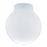 3-1/4-Inch White Glass Threaded Neck Globe 6-Pack