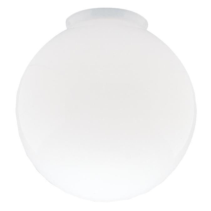 3-1/4-Inch Handblown Gloss White Glass Globe 6-Pack