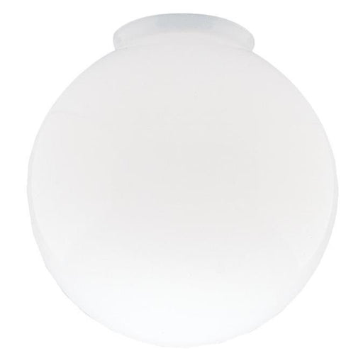 3-1/4-Inch Handblown Gloss White Glass Globe 6-Pack