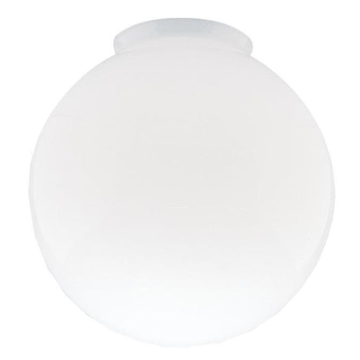 4-Inch Handblown Gloss White Glass Globe 6-Pack