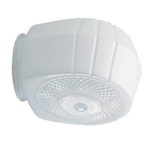 3-1/4-Inch White Grooves with Clear Bottom Glass Shade 6-Pack