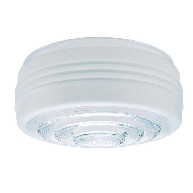 6-Inch White and Clear Glass Drum Shade 6-Pack
