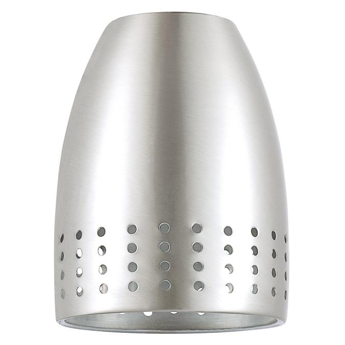 2-1/4-Inch Brushed Nickel Perforated Metal Neckless Shade