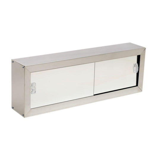 24in Stainless Steel Cosmetics Cabinet with Sliding Doors