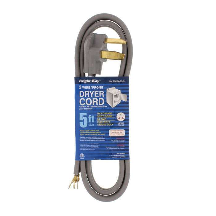Dryer Cord 5' 3 Conductor